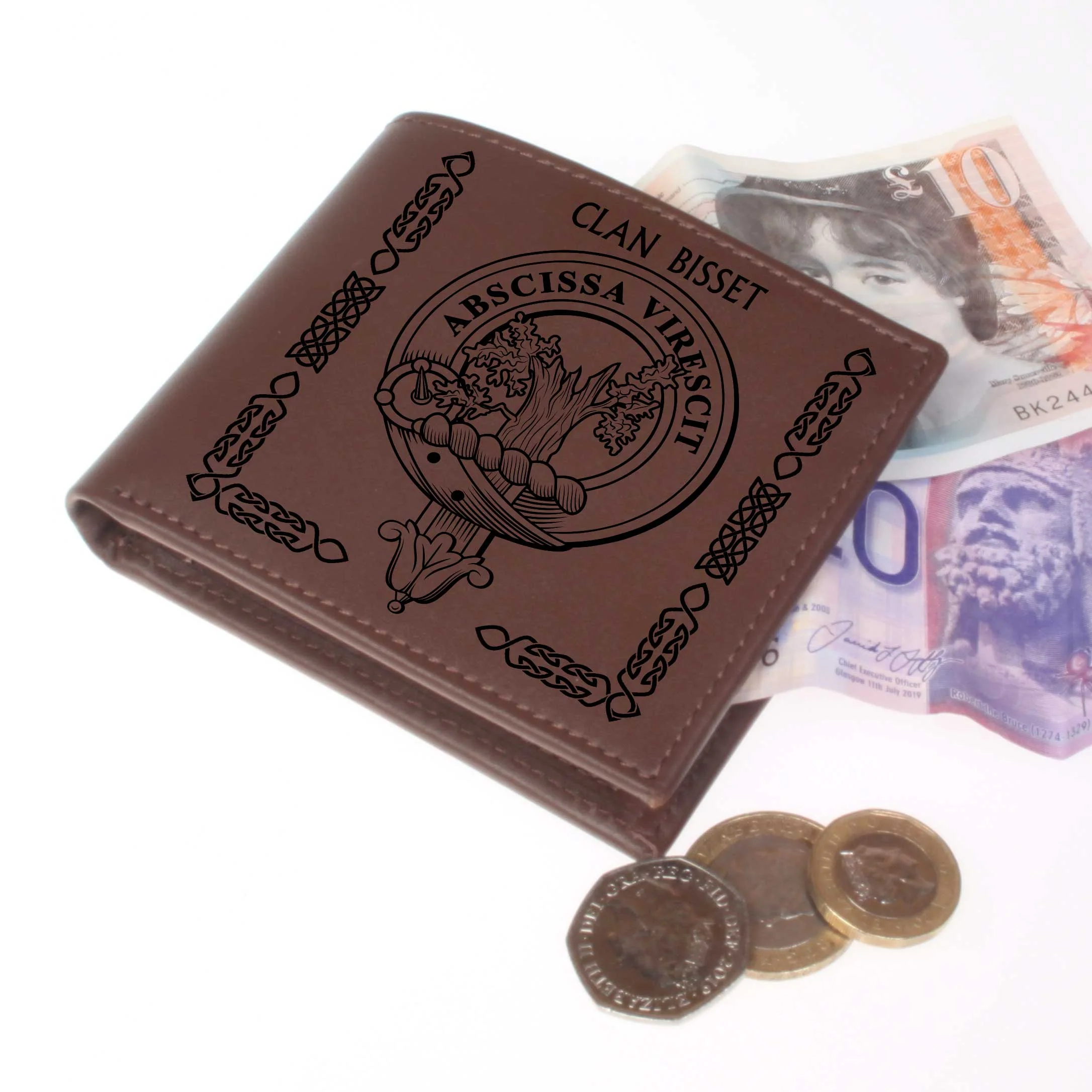 Bisset Clan Crest Real Leather Wallet