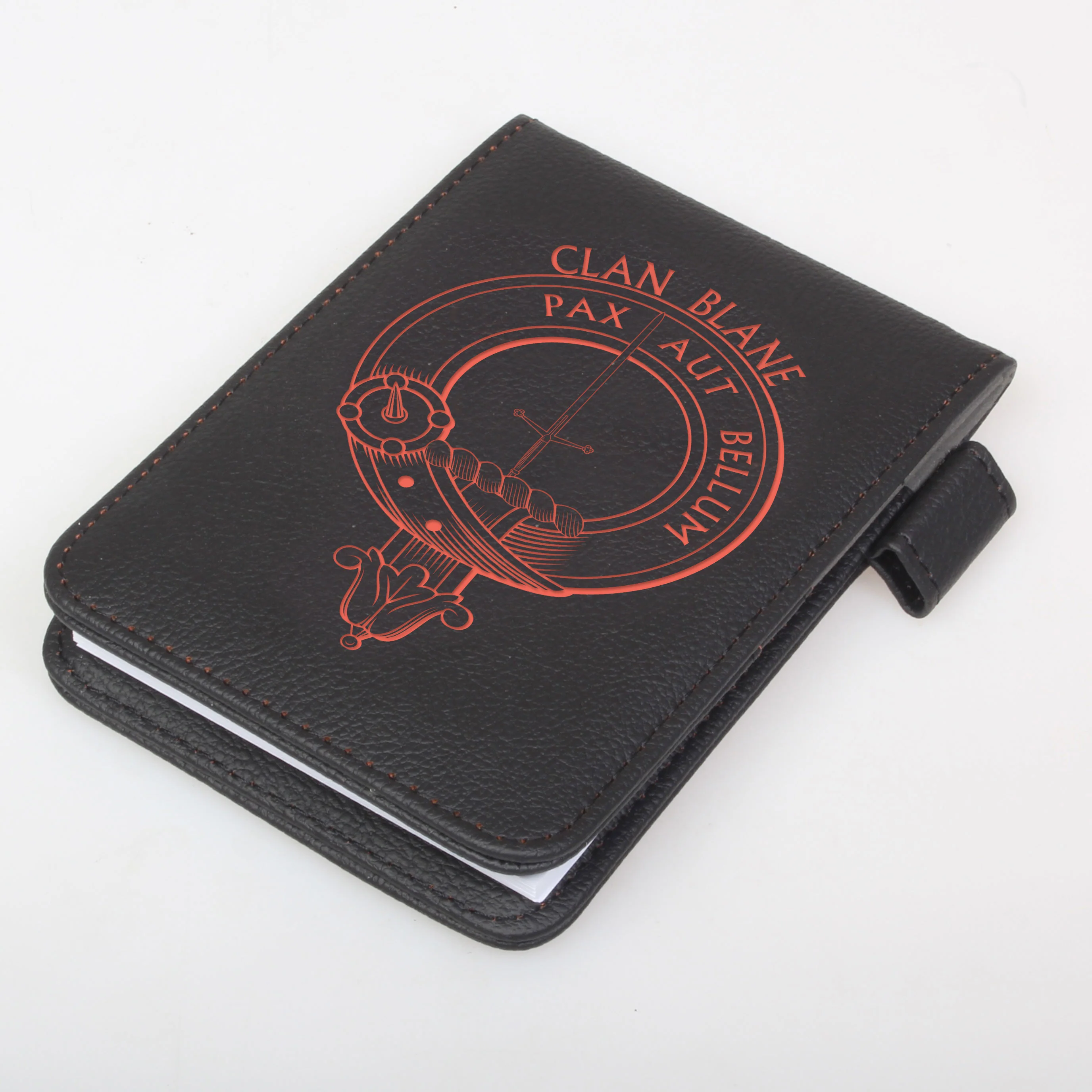Blane Clan Crest Engraved Leather Small Notebook