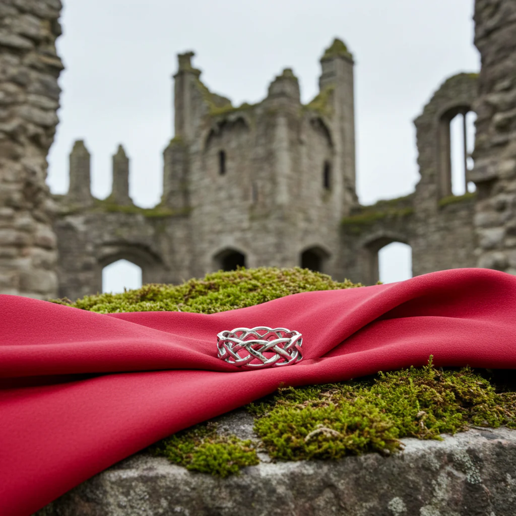 Celtic Knotwork Silver Band Ring - Image 2