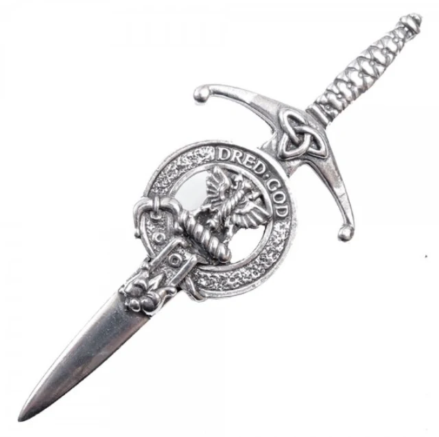 Clan Crest Pewter Kilt Pin with Carnegie Crest