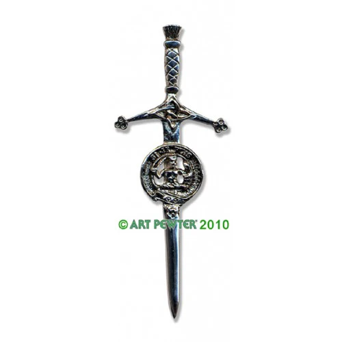 Clan Crest Pewter Kilt Pin with Livingston Crest