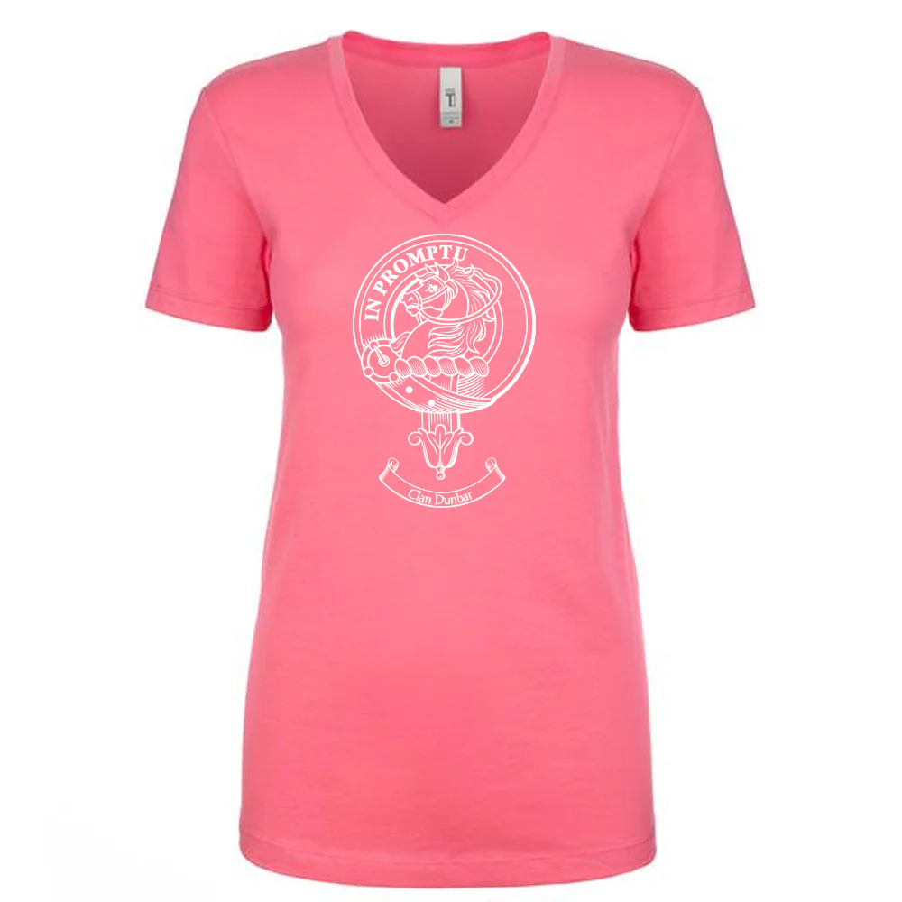 Dunbar Clan Crest Ladies Ouline T-Shirt