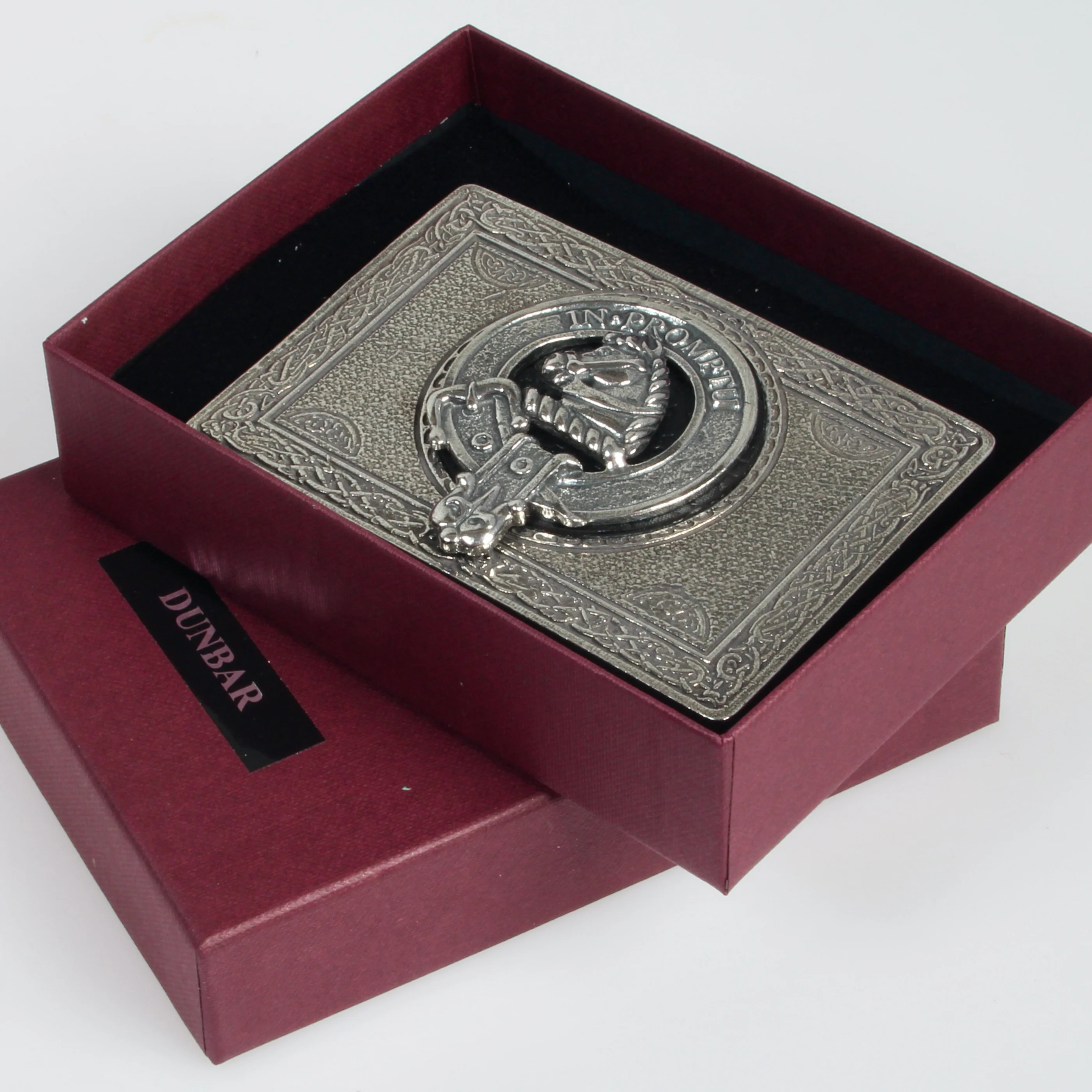 Dunbar Pewter Clan Crest Buckle For Kilt Belts