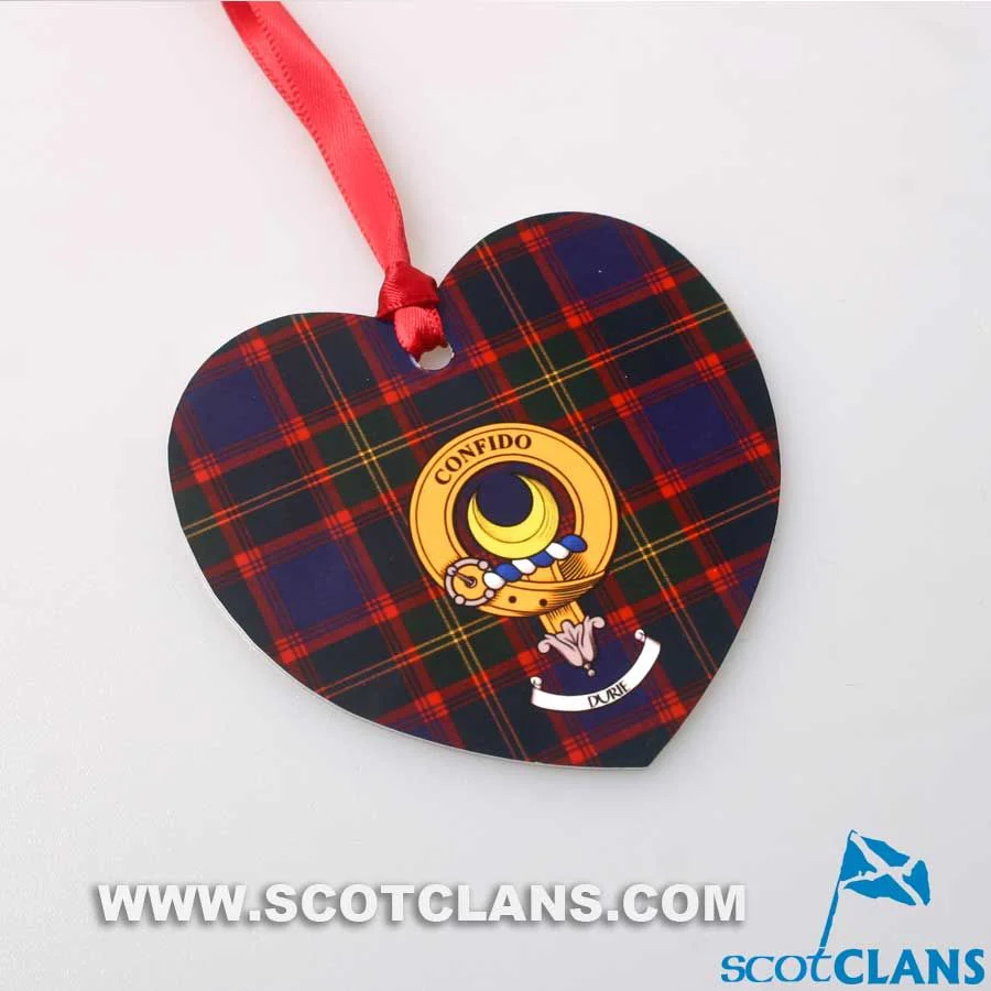 Durie Clan Crest and Tartan Metal Christmas Ornament - 6 Styles Available - Image 3