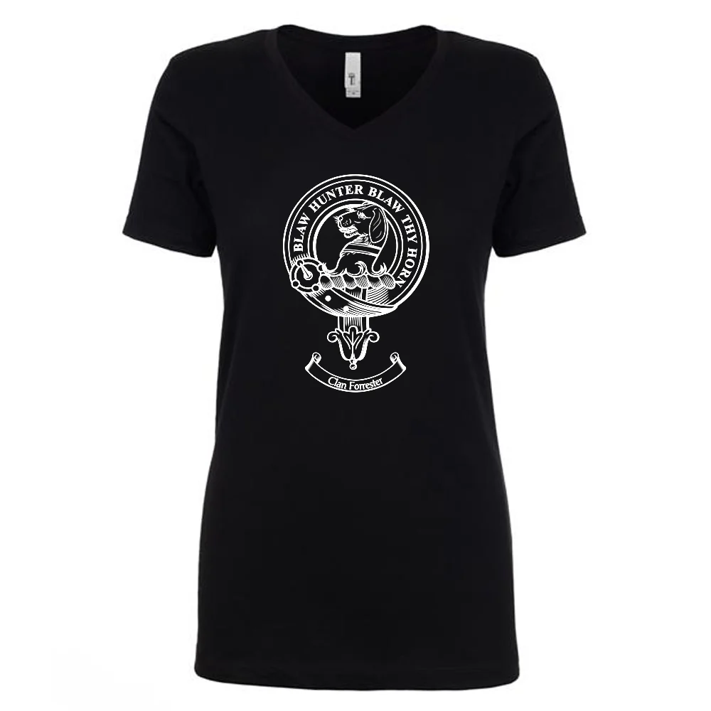 Forrester Clan Crest Ladies Ouline T-Shirt