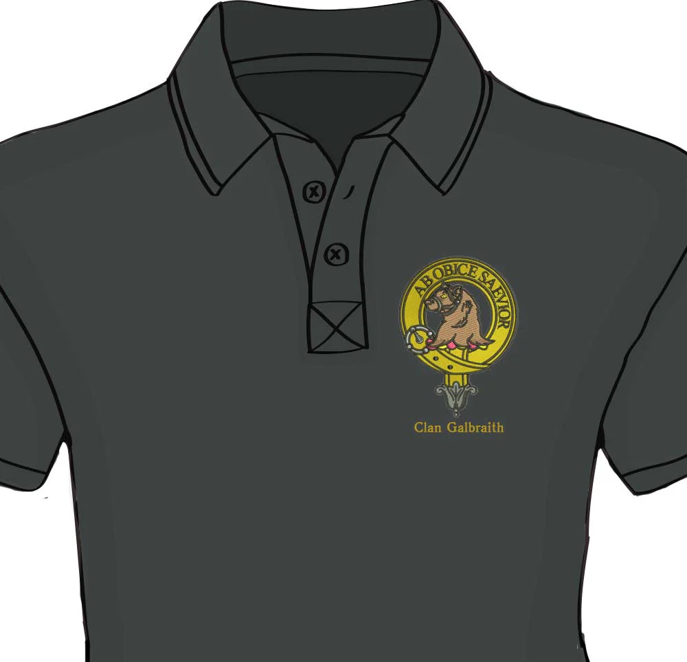 Galbraith Clan Crest Embroidered Polo