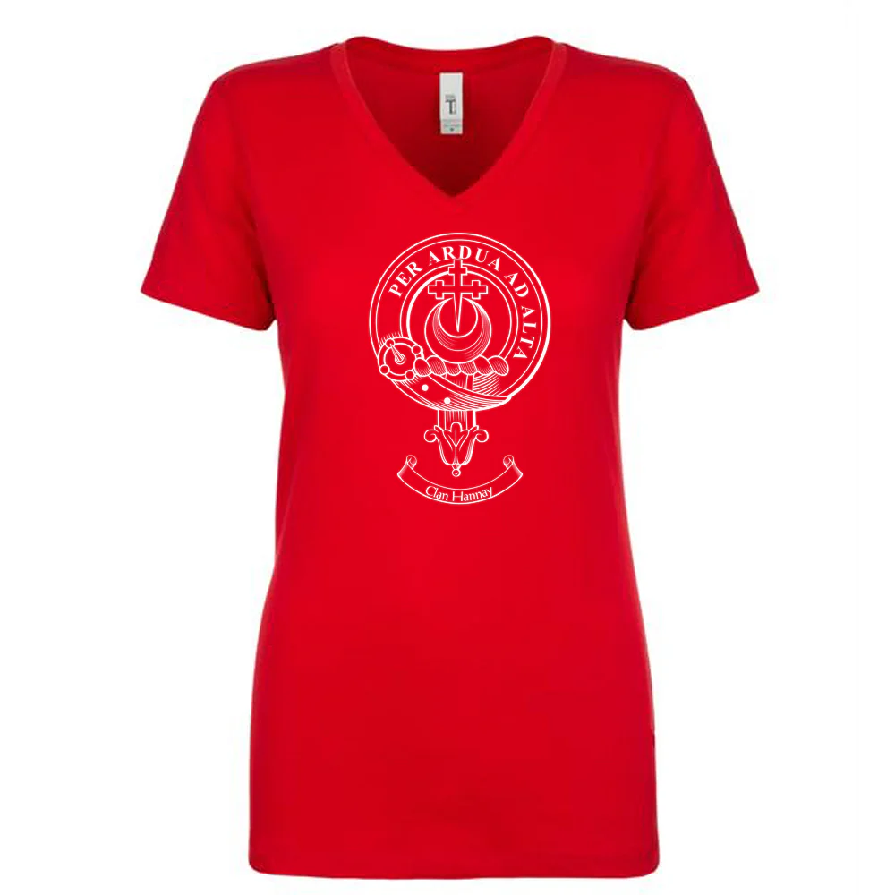 Hannay Clan Crest Ladies Ouline T-Shirt