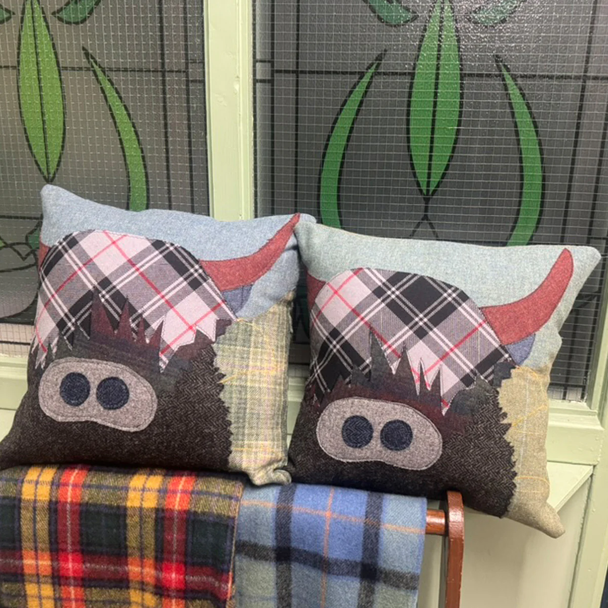 Highland Cow Cushion Cover - pick a tartan - Image 2