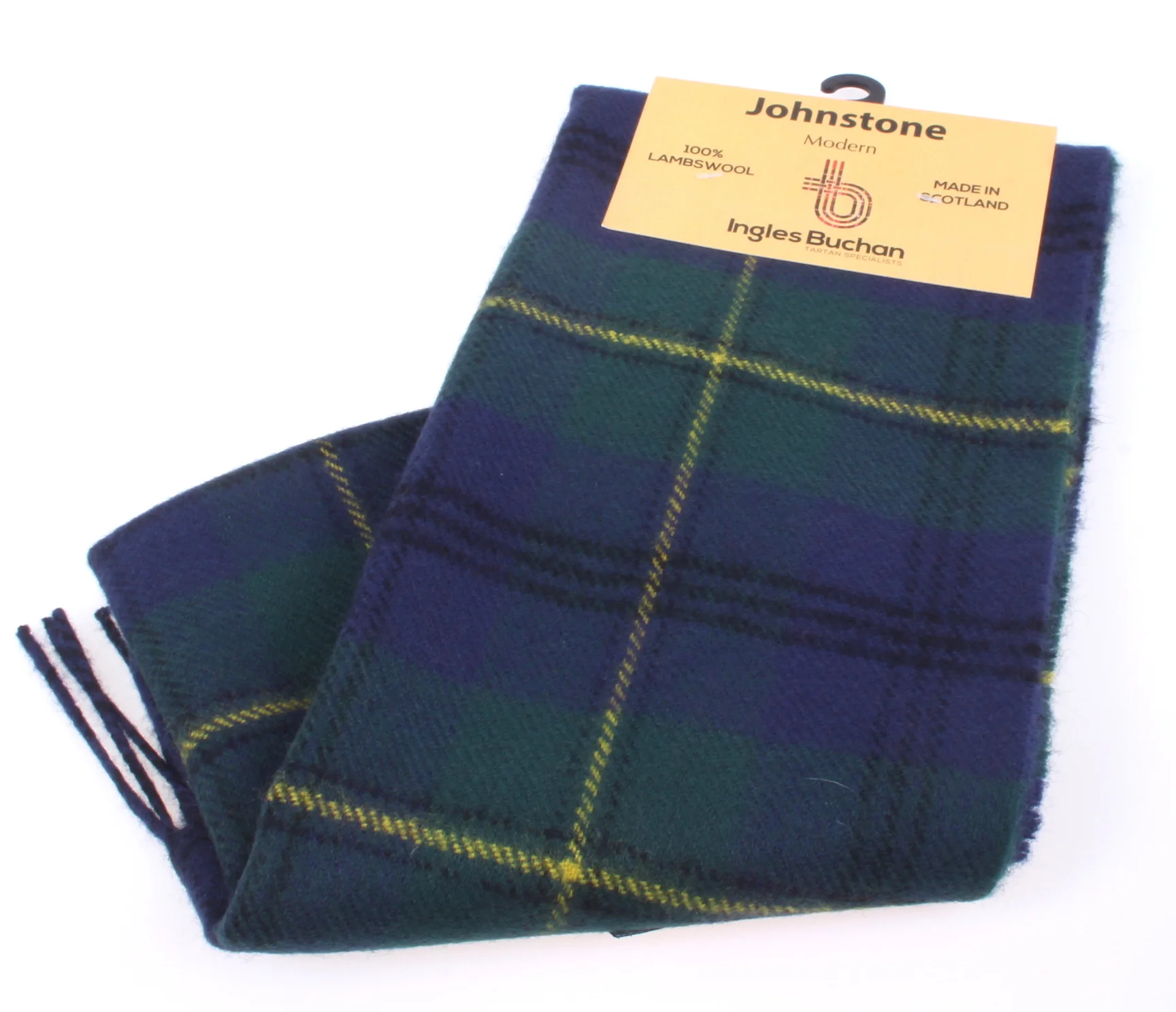 Lambswool Scarf in Johnstone Modern Tartan - Image 2