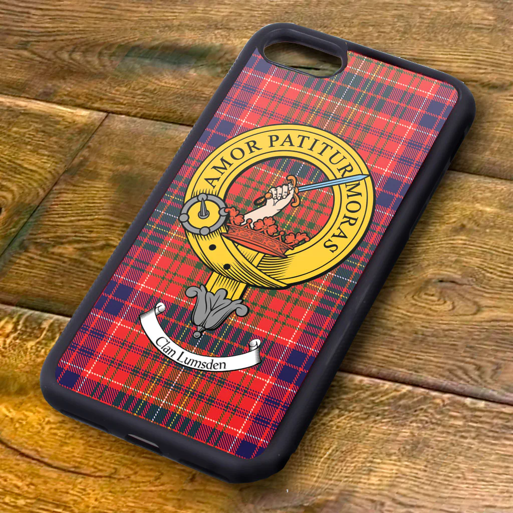 Lumsden Tartan and Clan Crest iPhone Rubber Case