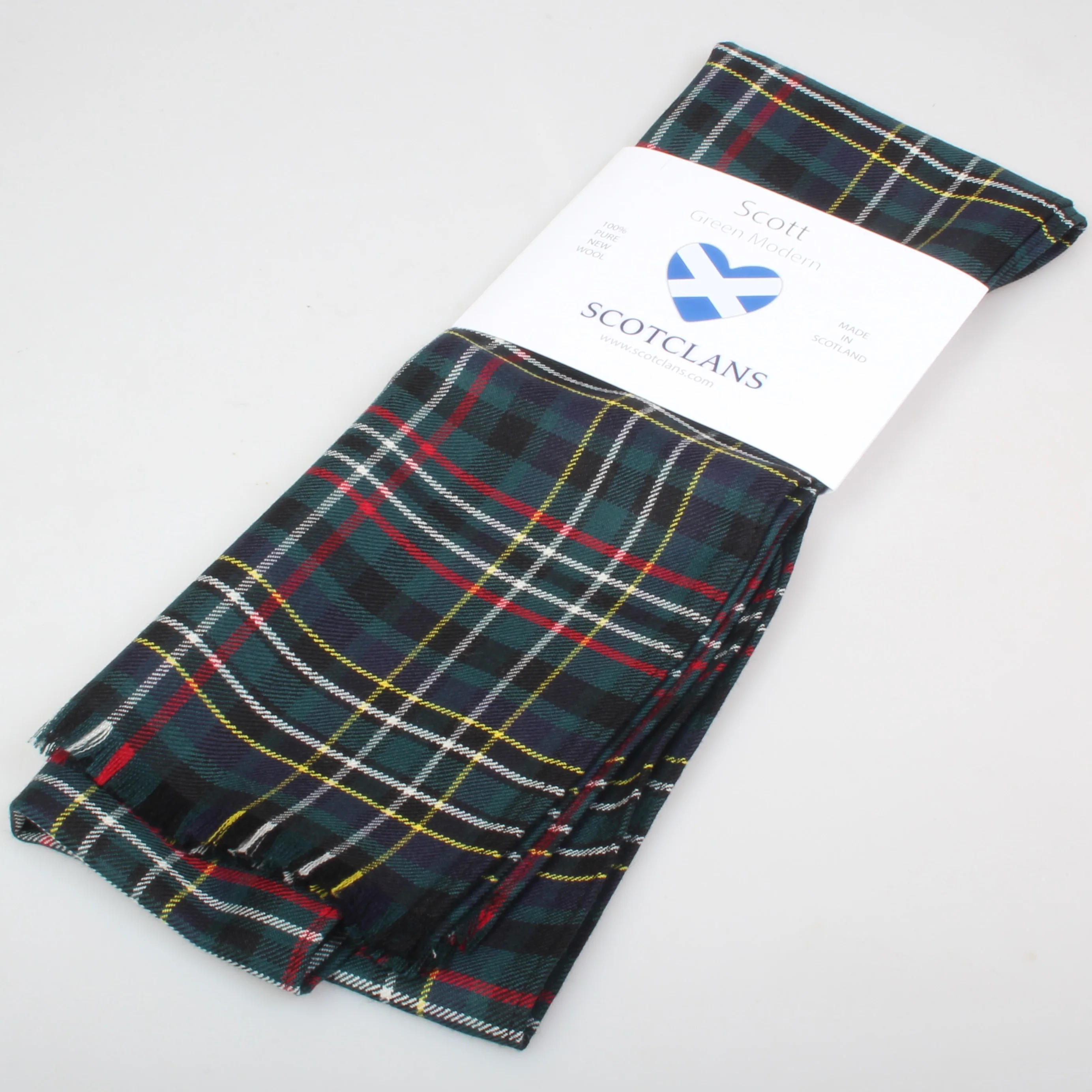 Luxury Lightweight Scarf in Scott Green Modern Tartan