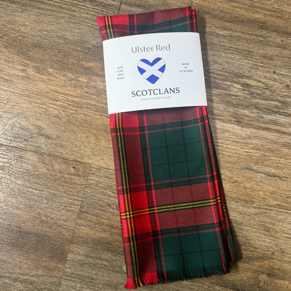 Luxury Lightweight Scarf in Ulster Red Tartan