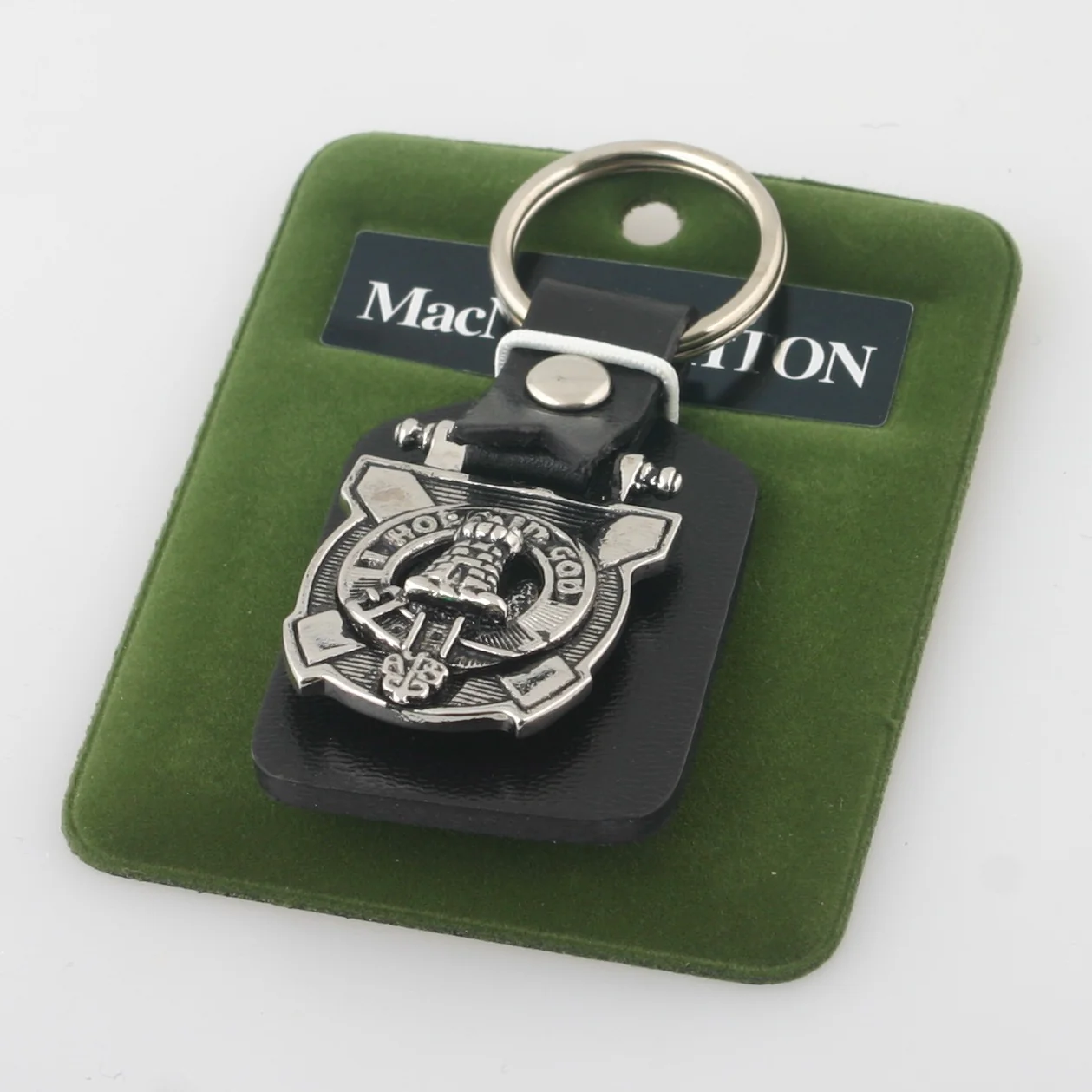 MacNaughton Clan Crest Pewter Key Fob