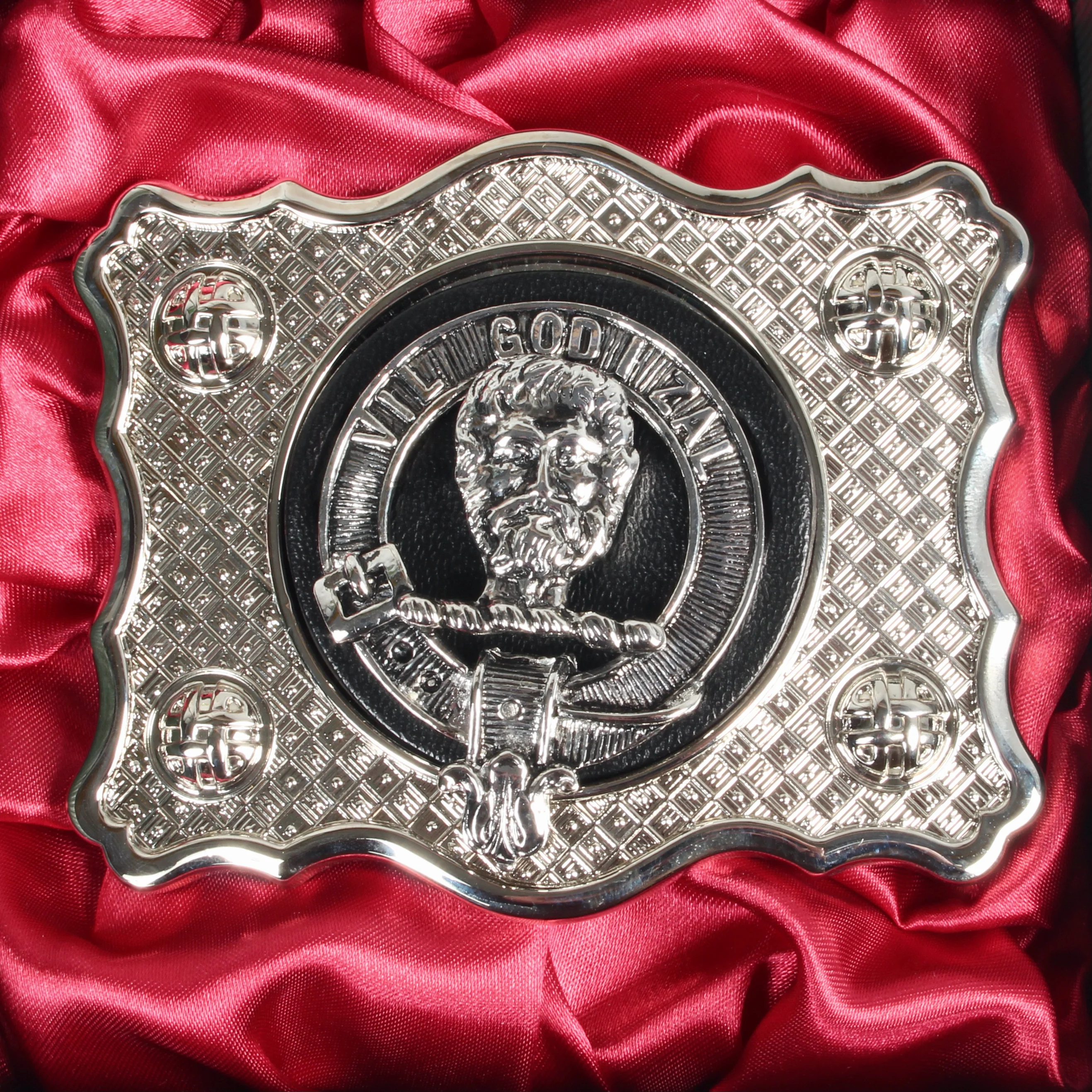 Menzies Pewter Clan Crest Buckle For Kilt Belts - Image 2