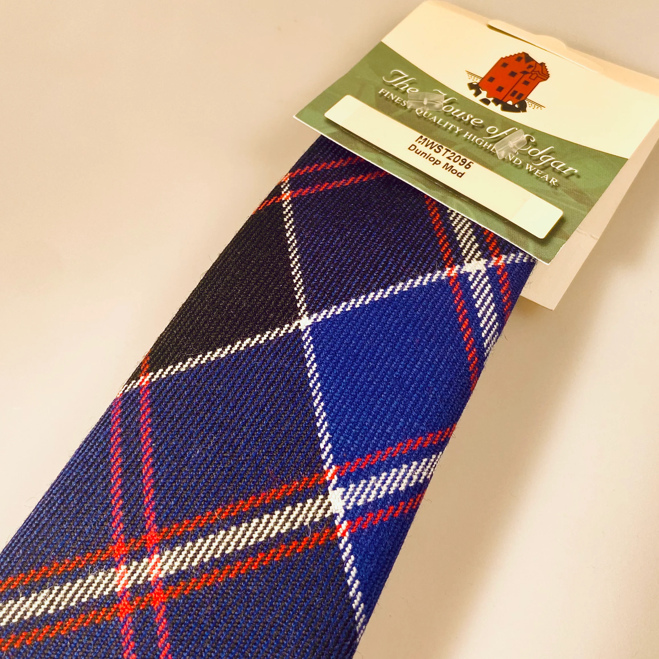 Old and Rare Tie in Dunlop Modern Tartan - Image 2