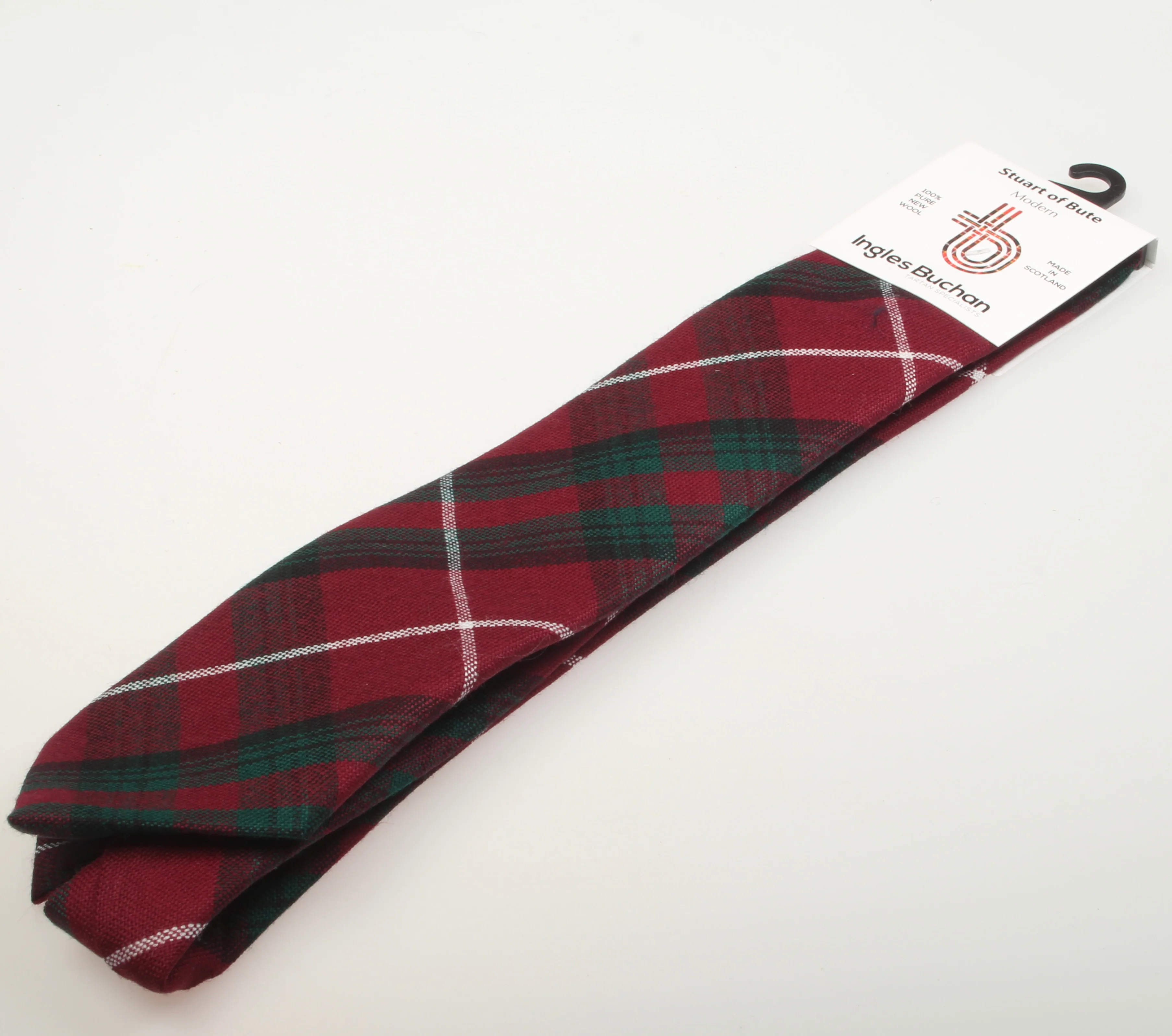 Pure Wool Tie in Stuart of Bute Tartan - Image 2