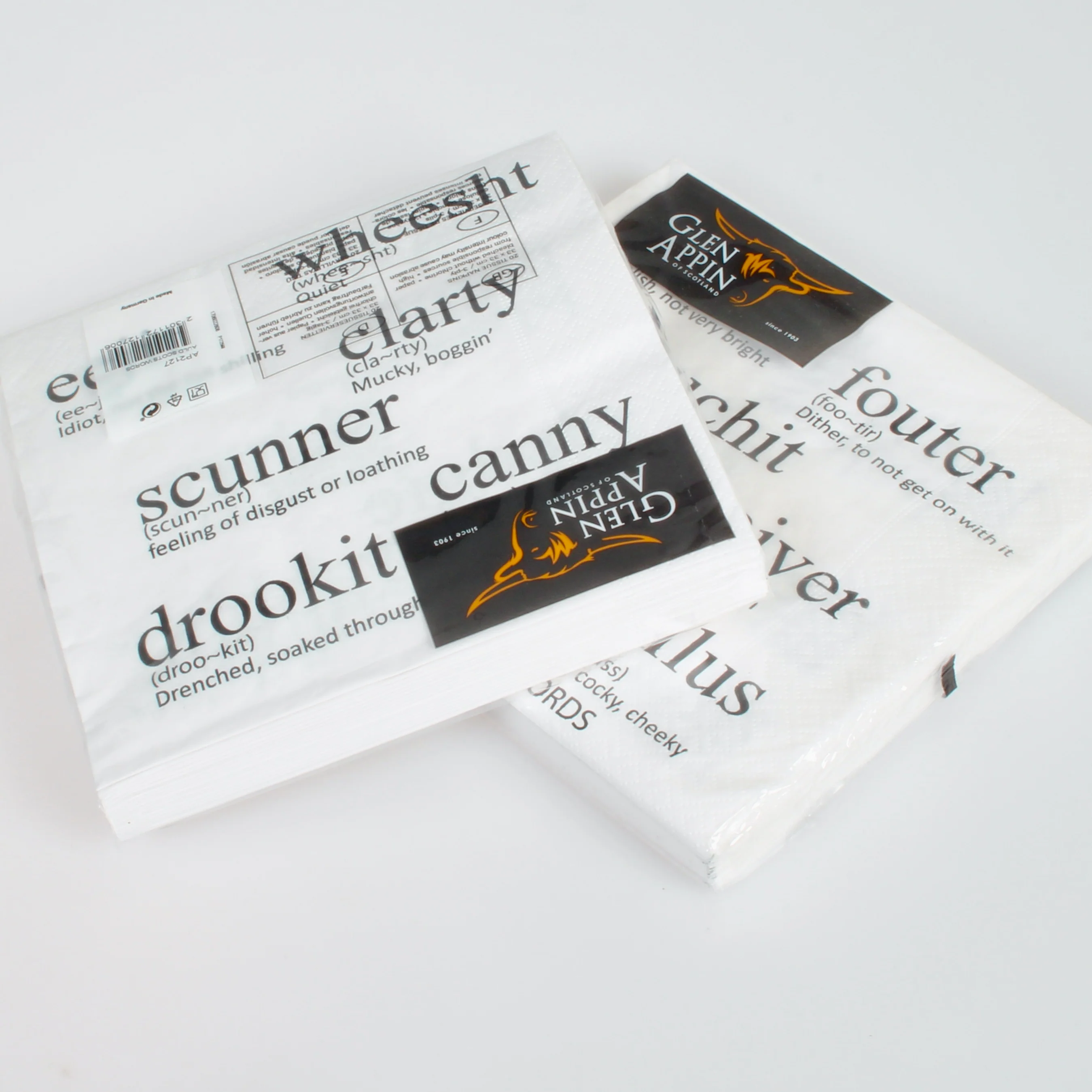 Scottish Words Paper Napkins - Pack of 20 - To clear