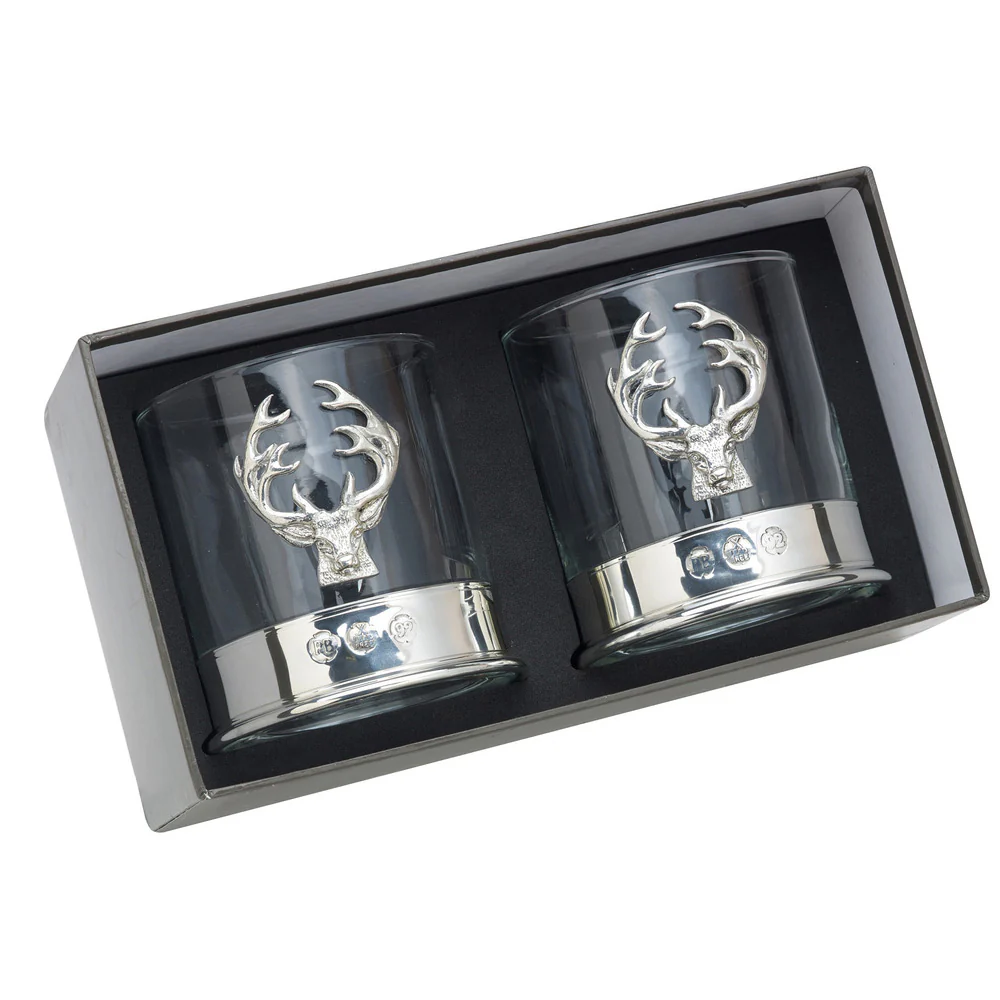 Stag Whisky Glasses - Pair - Image 2
