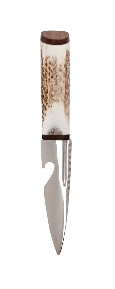 Staghorn Bottle Opener Sgian Dubh With Walnut