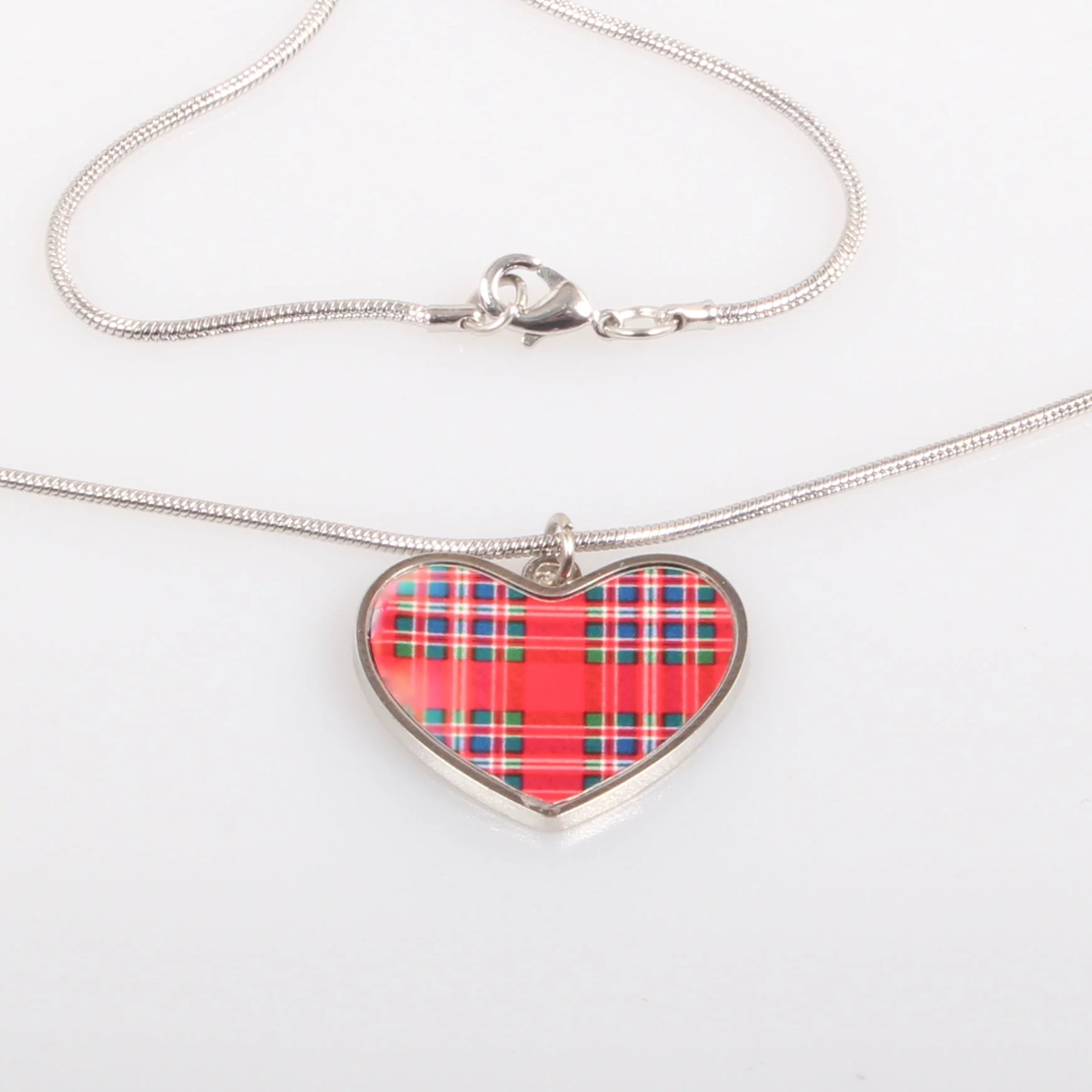 Tartan Heart Necklace - ANY Tartan