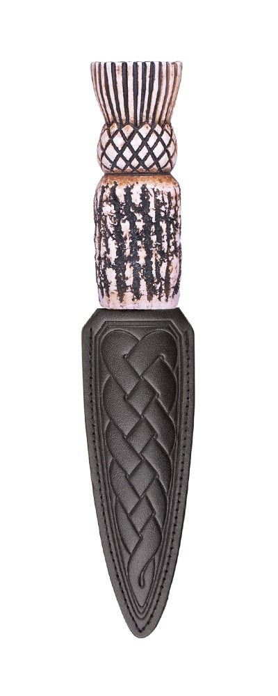 Thistle Imitation Staghorn Sgian Dubh