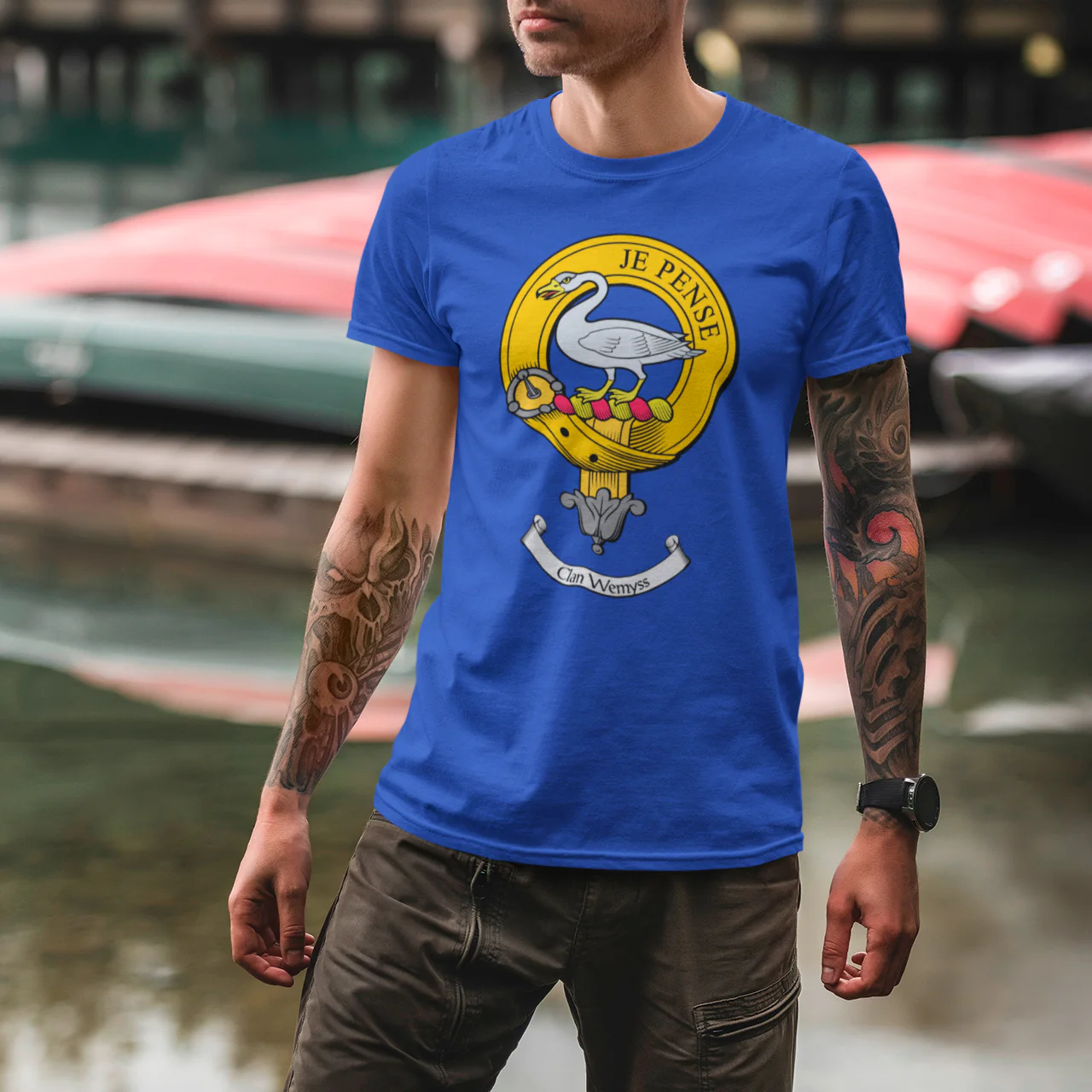 Wemyss Clan Crest Gents T-Shirt with Crisp Graphics & Vibrant Colors - Custom Made for Clan Pride