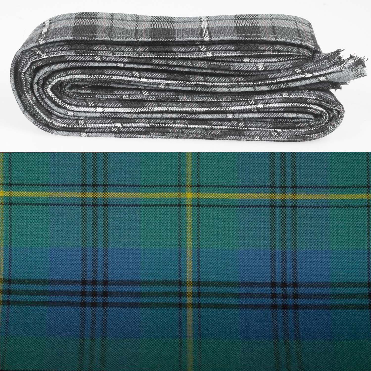 Wool Strip Ribbon in Johnstone Ancient Tartan - 5 Strips, Choose Your Width - Image 2