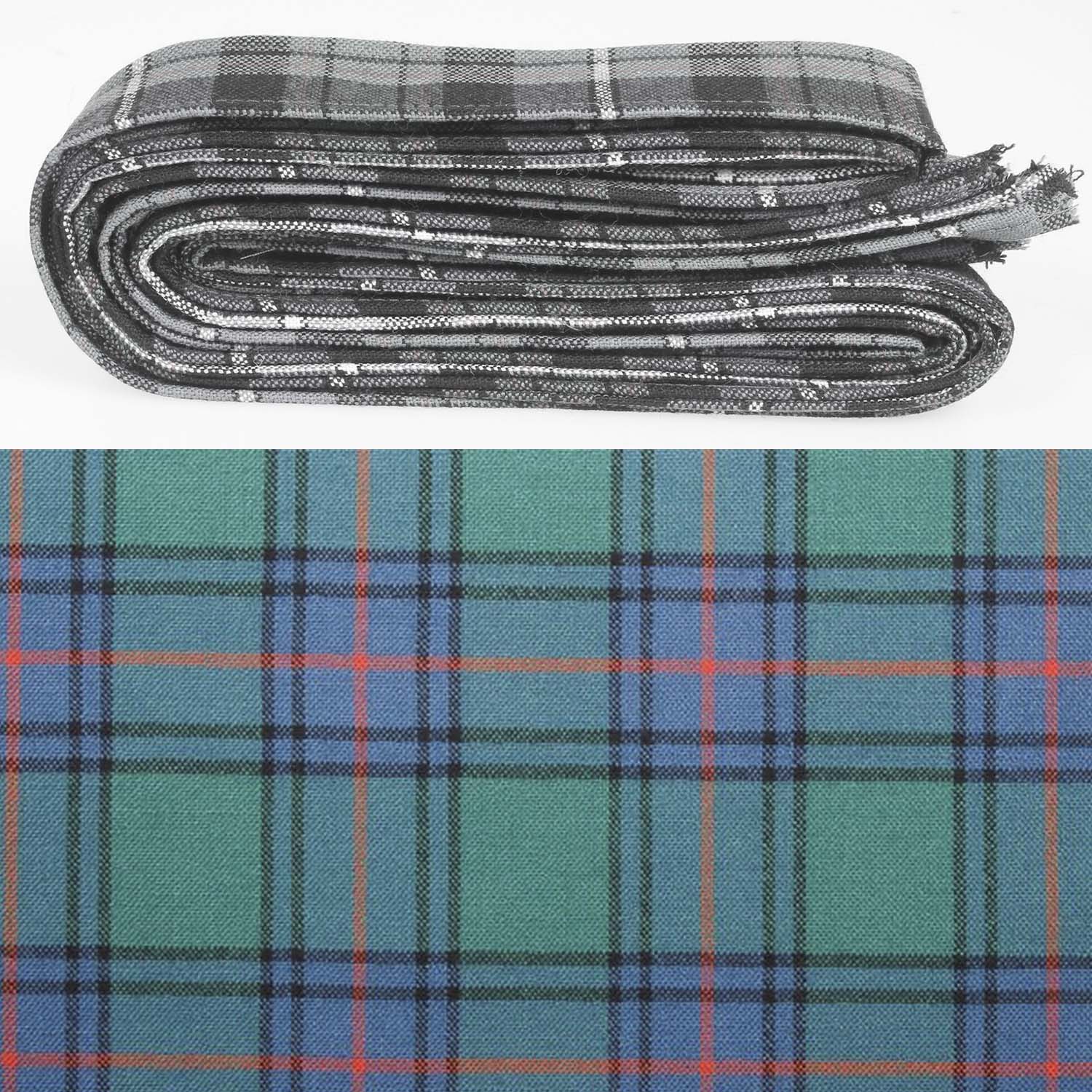 Wool Strip Ribbon in Shaw Ancient Tartan - 5 Strips, Choose Your Width