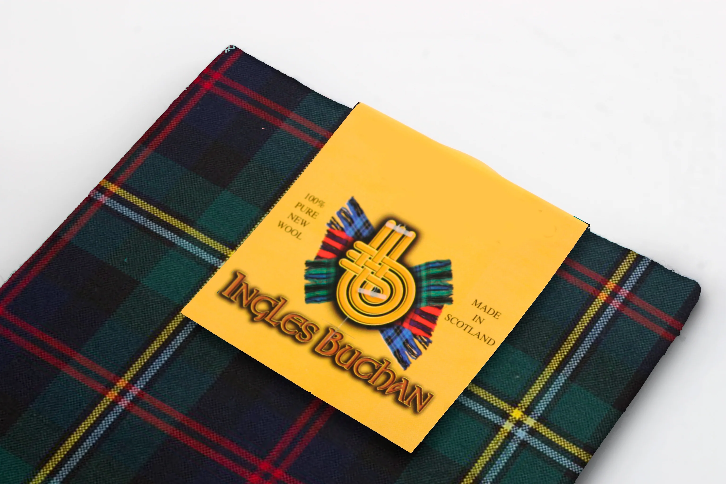 Wool Tartan Pocket Square in Malcolm Modern Tartan - Image 2