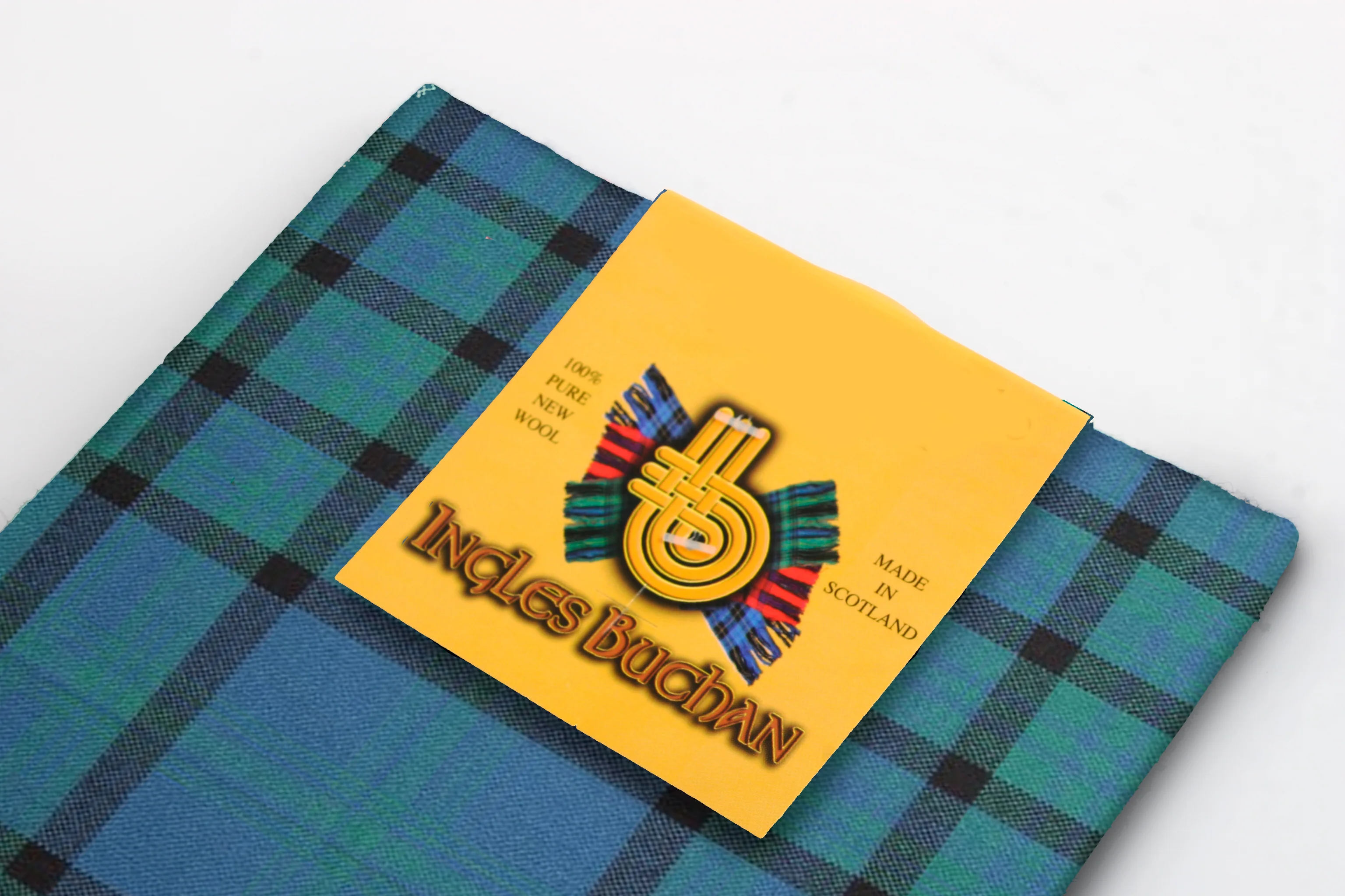 Wool Tartan Pocket Square in Matheson Hunting Ancient Tartan - Image 2