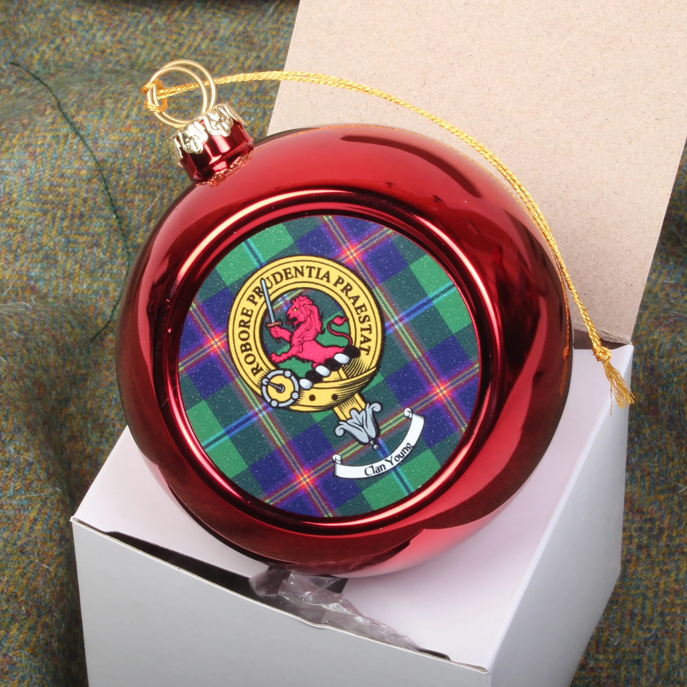 Young Clan Crest Christmas Bauble - Large